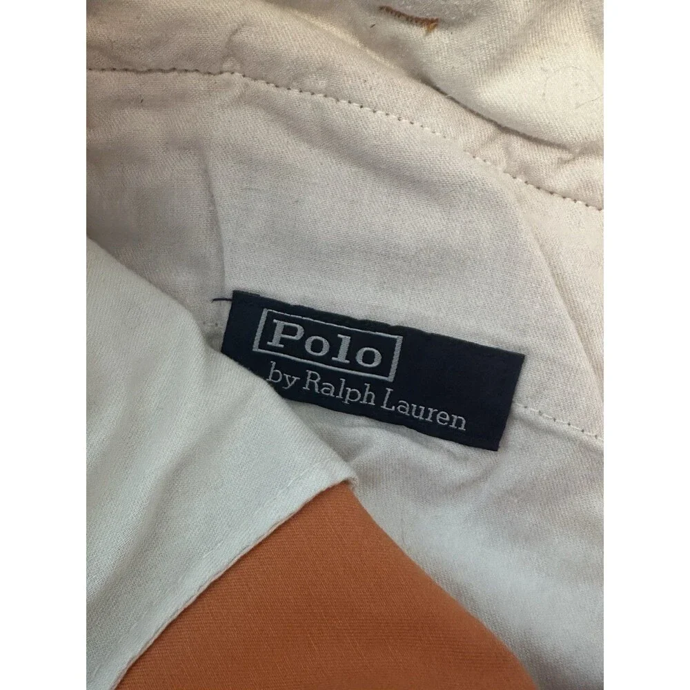 Polo Ralph Lauren Mens Chino Shorts Size 36 Orange Peach Cotton Twill Vintage